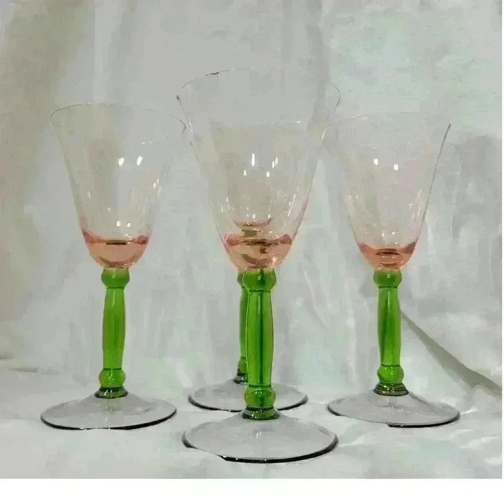 Set of 4-FORNACE MIAN- Burano Wine Glasses - Picture 3 of 6